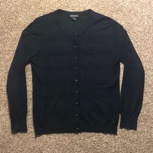 Black Cotton Cardigan